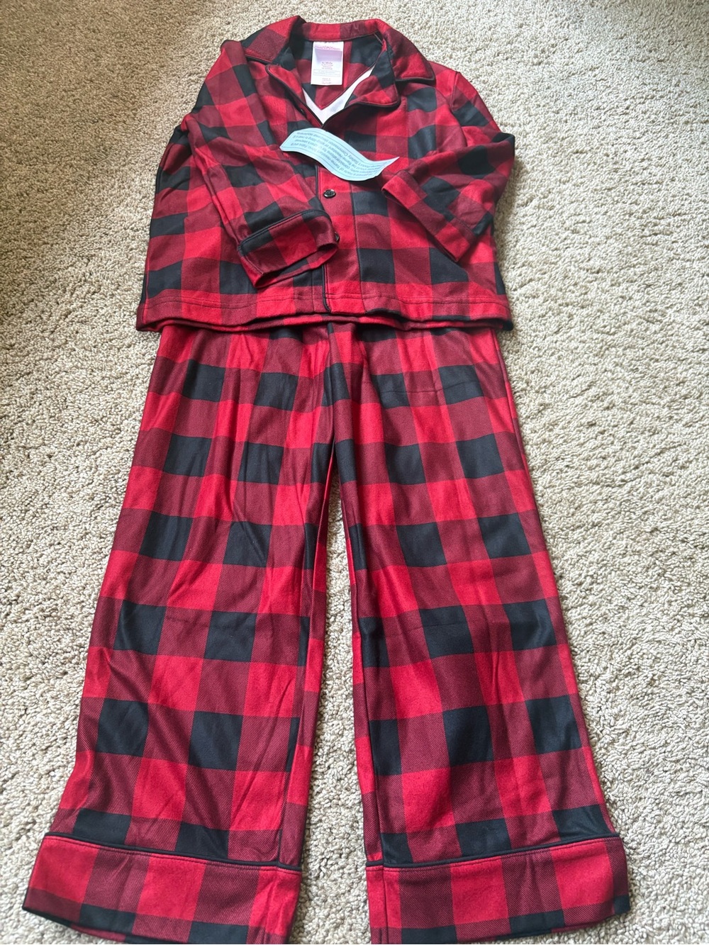 Wondershop Red and Black Buffalo Plaid Kids Pajama Set